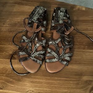 Gentle Souls Gold Sandals